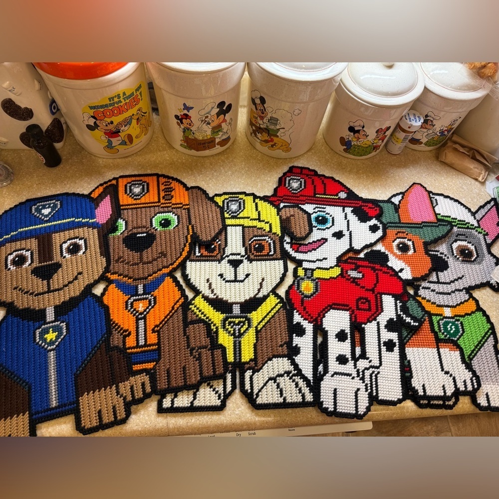 Paw Patrol Dogs Marshal Zuma Rocky Rumble Chase Crosstitch embroidery Art